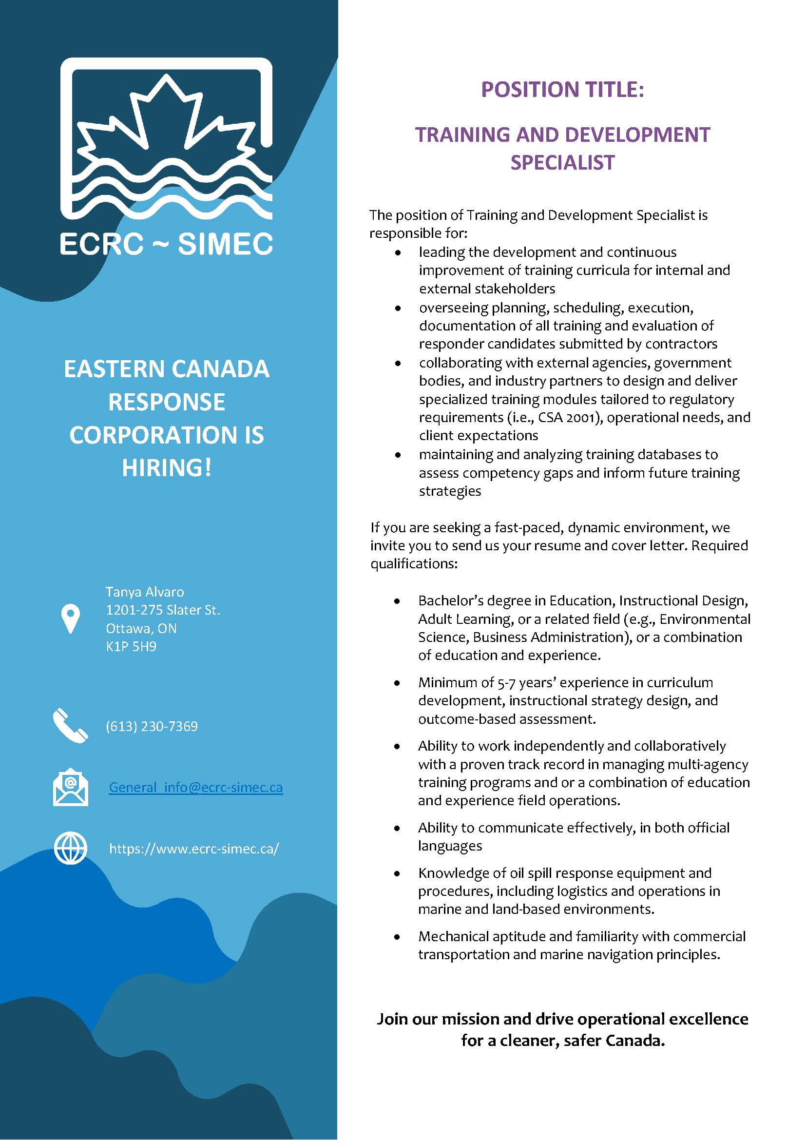 Training and Development Specialist