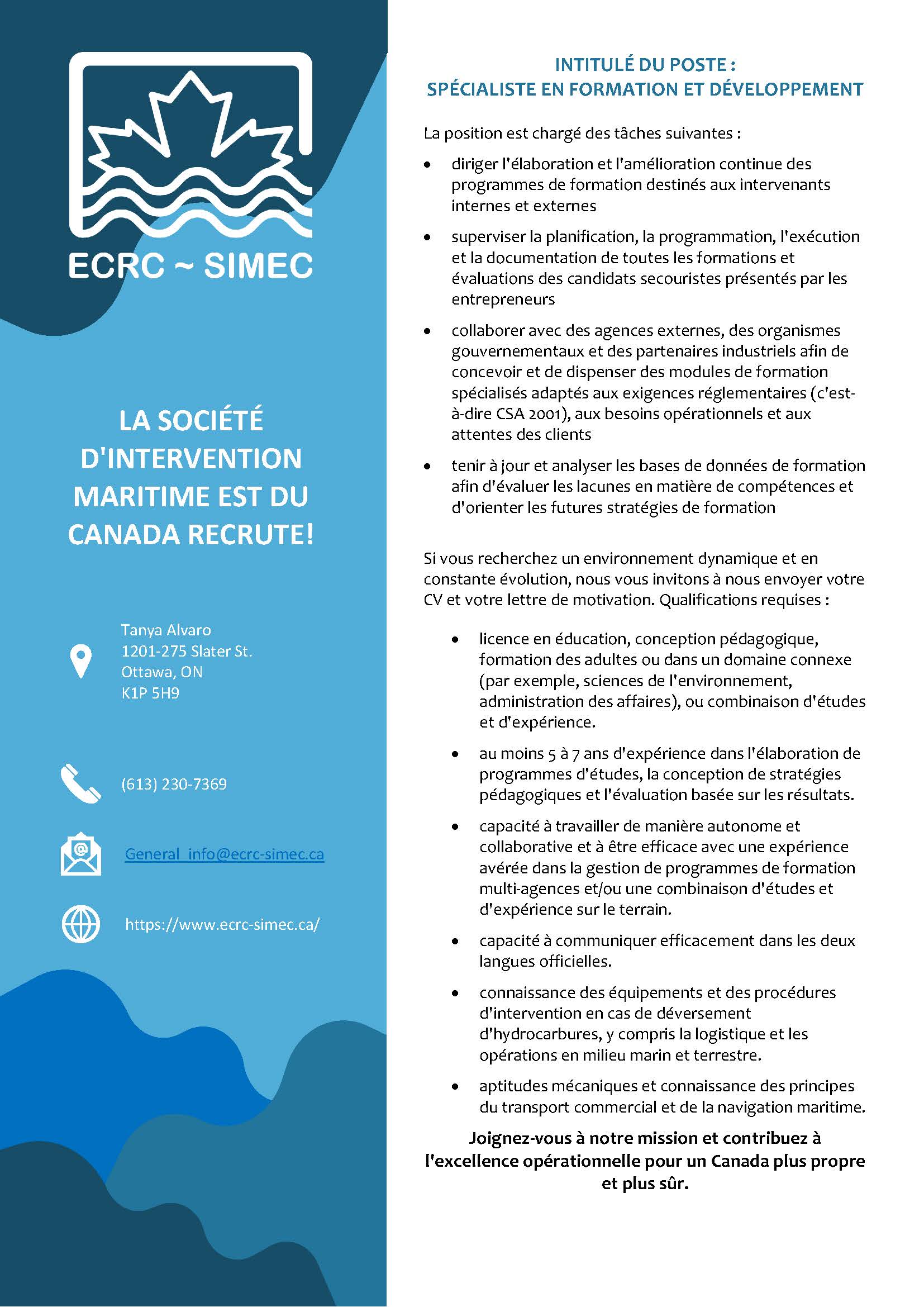 Spécialiste en formation et développement