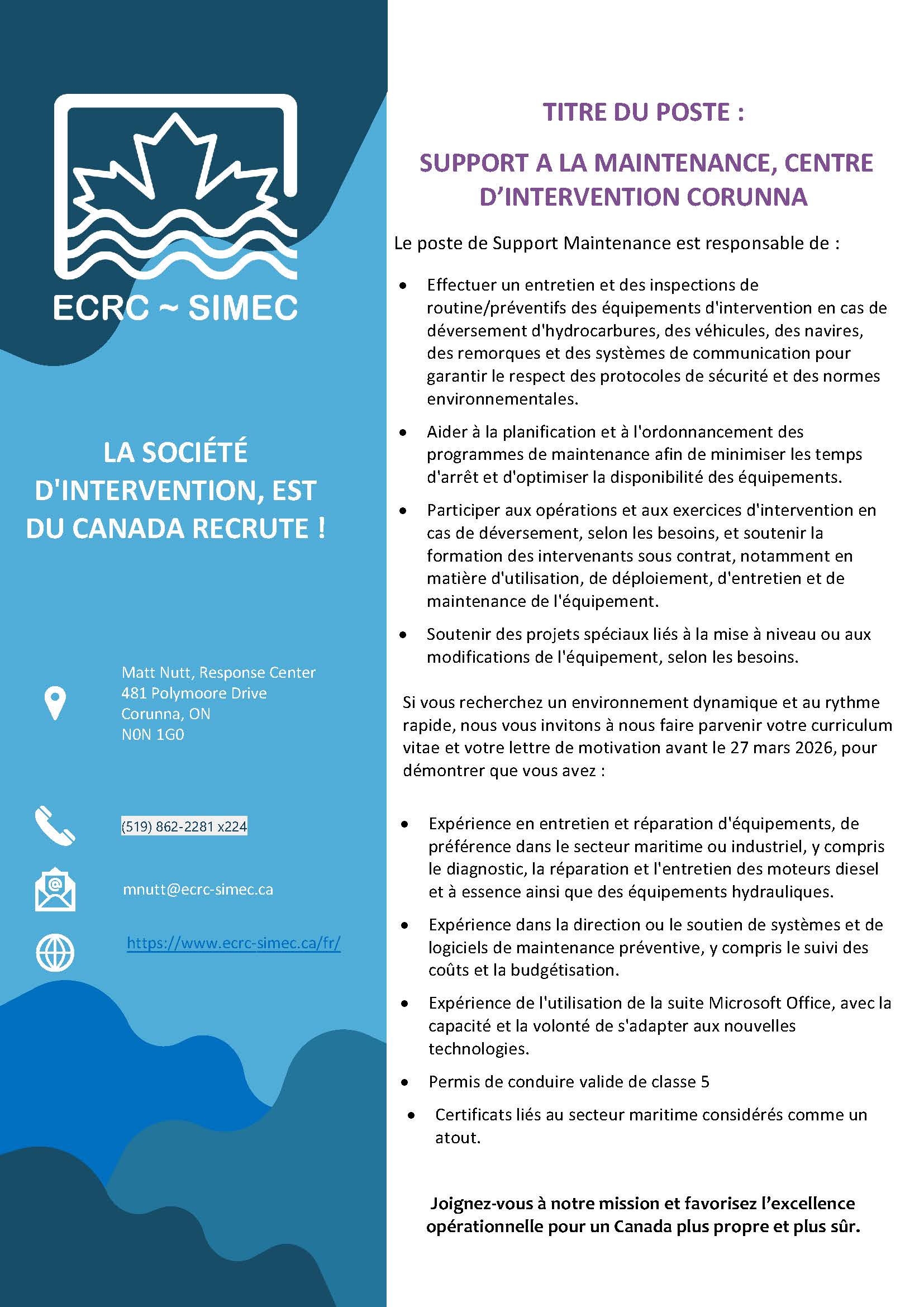 Support à la maintenance